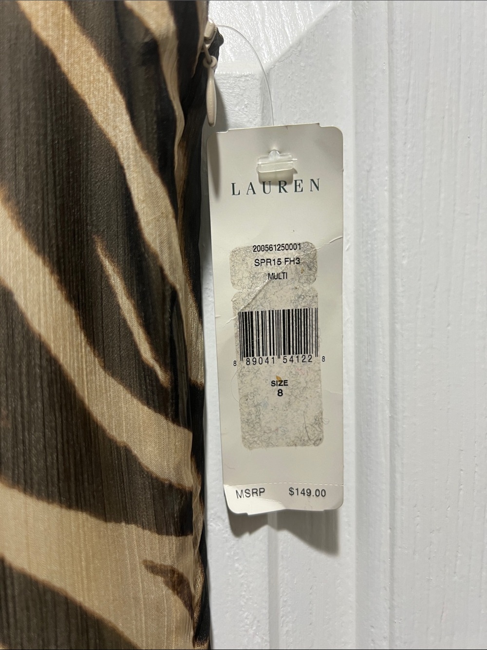 LAST CHANCE🧾 Ralph Lauren Zebra Print Maxi Dress; NWT; Buy 2 @ $50 Sale!! - Picture 9 of 13